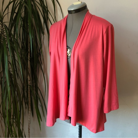 NOTATIONS Women’s Pink Lightweight Draped Cardigan Size M - Picture 2 of 6